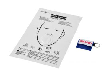 Schlüsselanhänger Mund-zu-Mund-Beatmungsmaske mit individuellem Logo